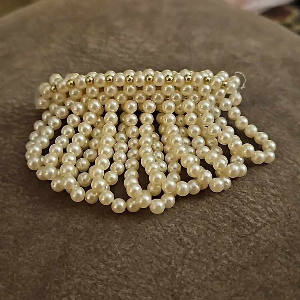 Vintage Pearl Fringe Flapper Barrette